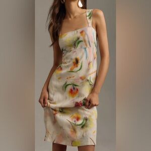 Anthropologie x Klaas Jonkman Sleeveless Square-Neck Linen Midi Dress NWOT Size